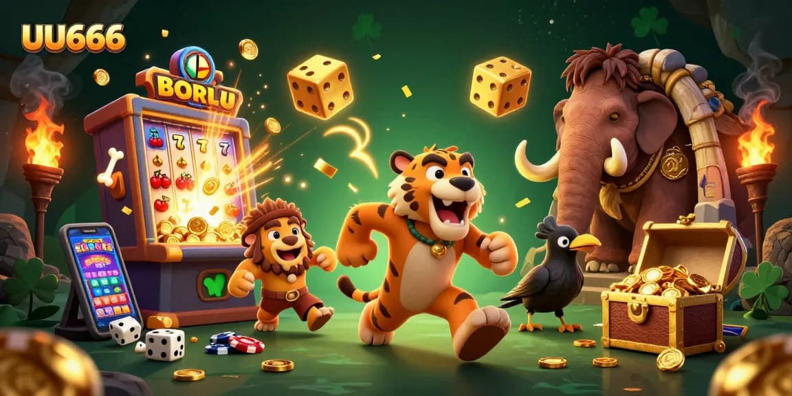 Experience excitement with UU666 at a prehistoric casino featuring thrilling slot machines and jackpots