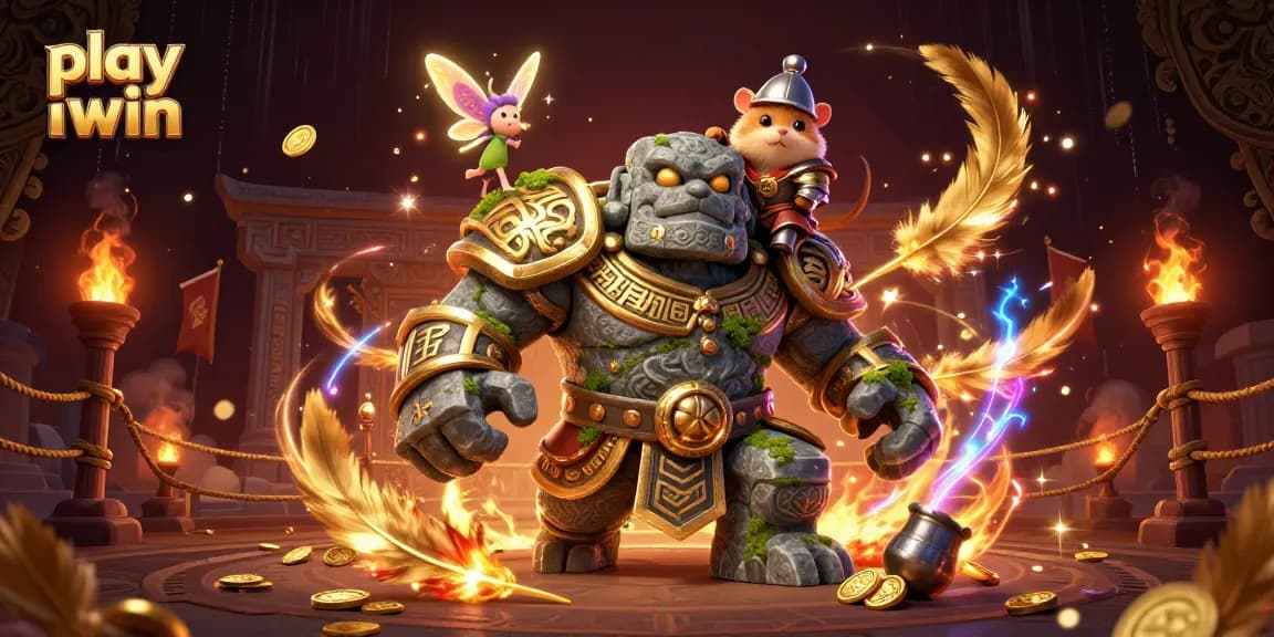 Win big while you play iwin with a magical casino-themed 3D illustration.