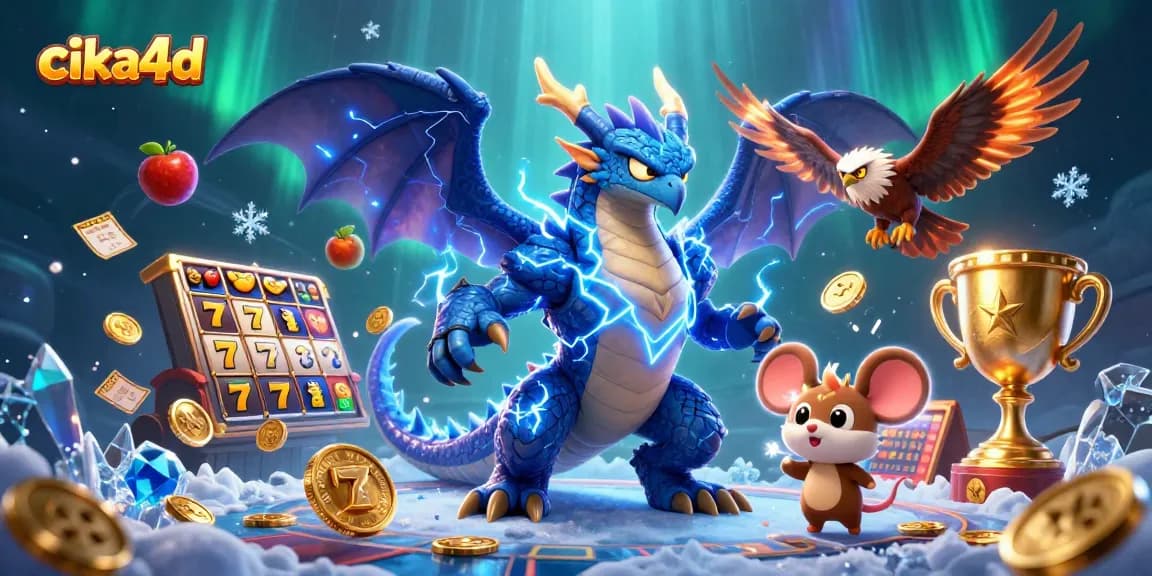 Spin and win at cika4d with dynamic slot reels and vibrant casino elements.