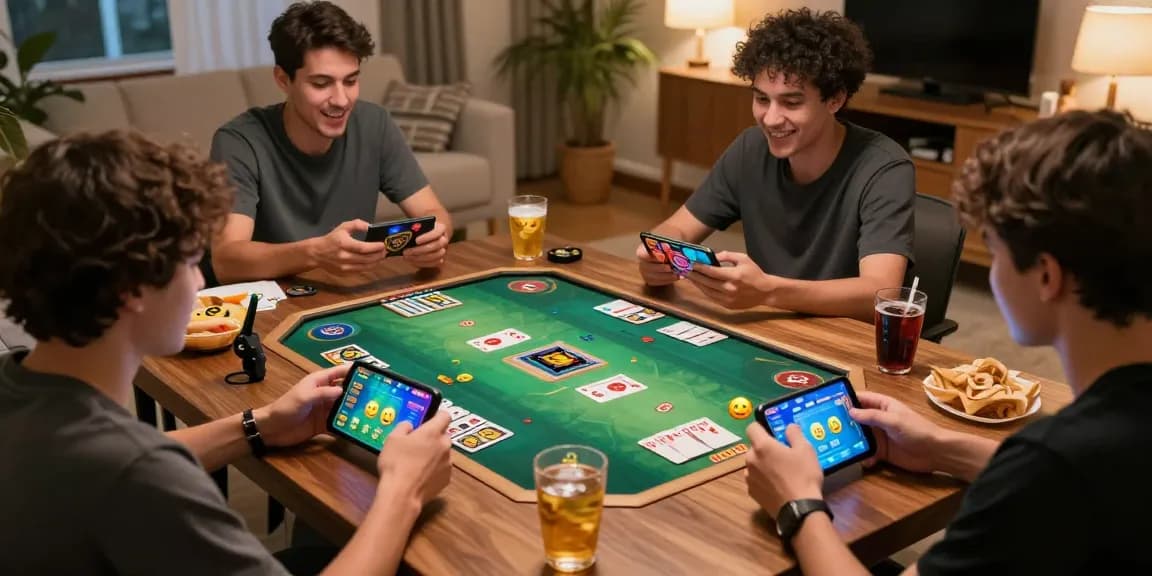 Exciting gameplay scene of players engaging in the Teen Patti gold game apk on mobile devices, showcasing vibrant graphics and social interactions.