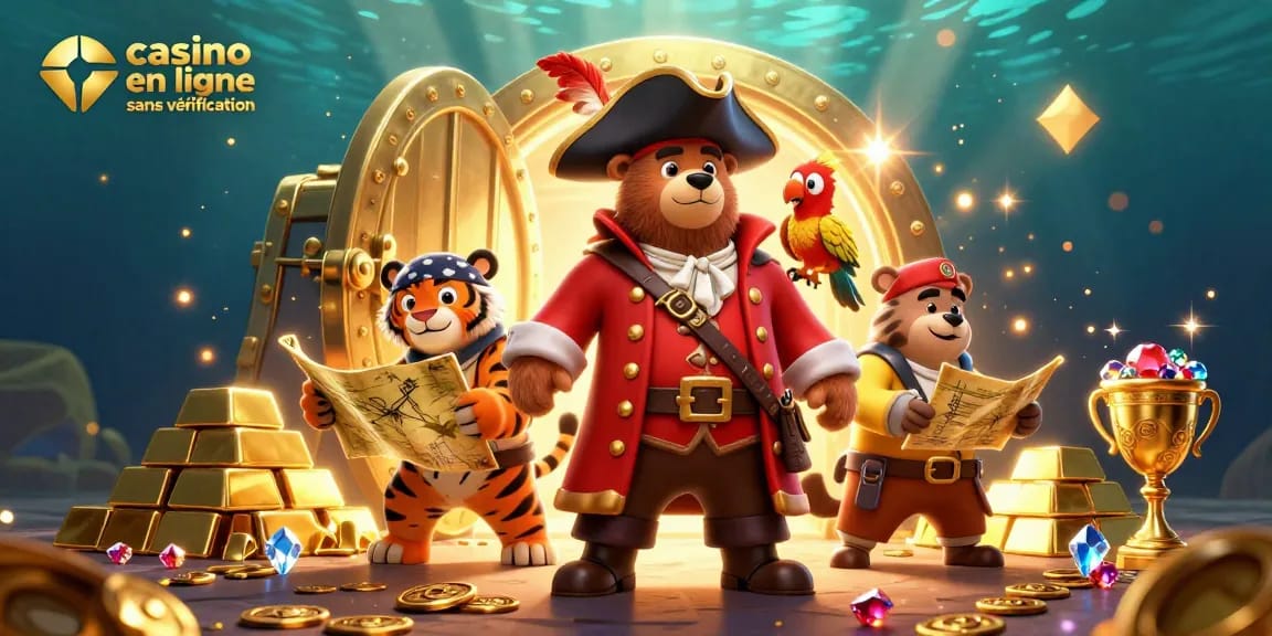 Experience the thrill of playing at a casino en ligne sans vérification with action-packed characters and treasure.