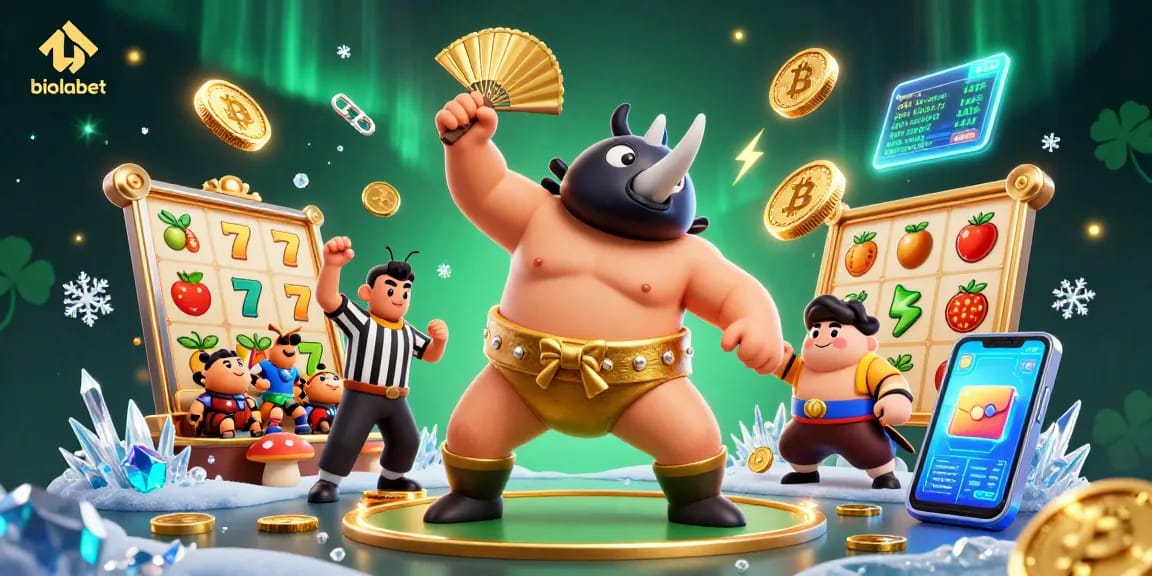 Biolabet menampilkan kejuaraan serangga dalam permainan slot dengan koin emas berterbangan.