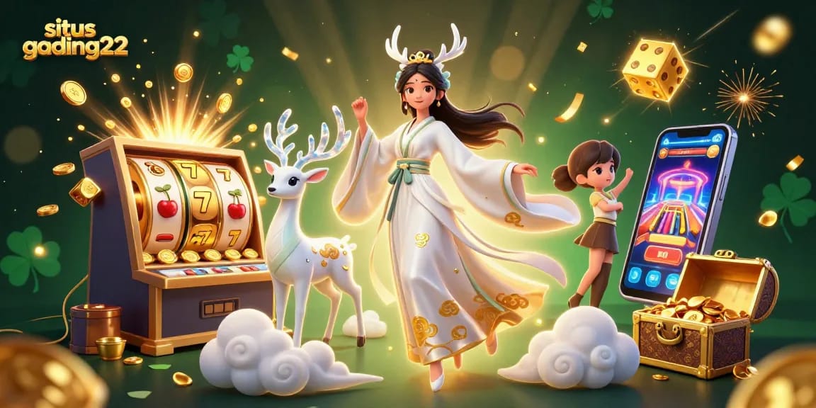 Win big at situs gading22 with an eye-catching 3D casino scene featuring lucky symbols and dynamic gameplay.