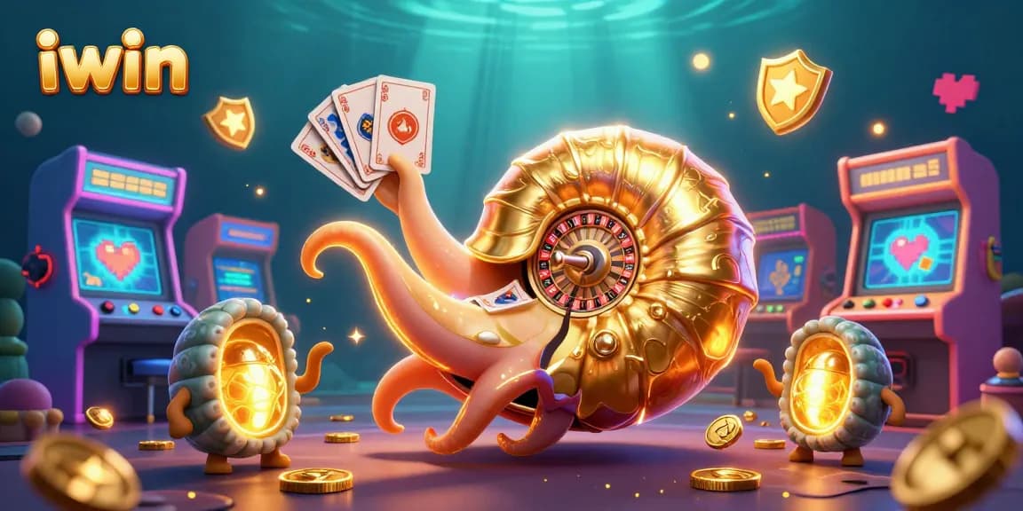 Experience iwin's exciting world of casino games featuring a giant nautilus as a roulette wheel