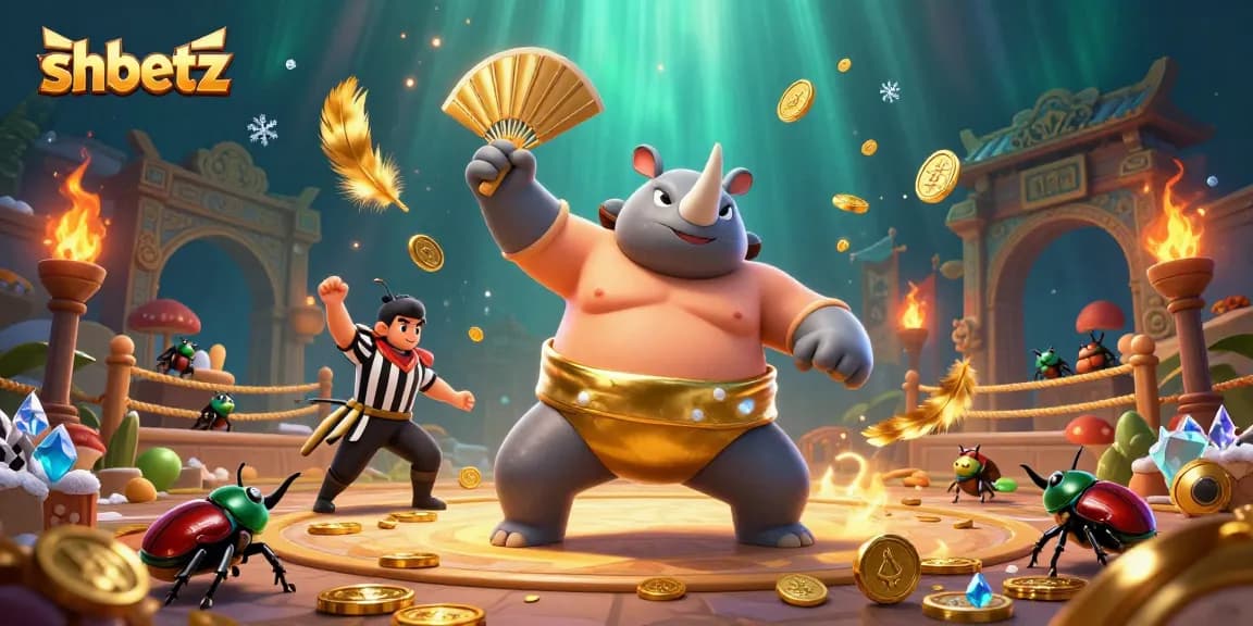 Experience shbetz excitement as a rhinoceros beetle champion earns winnings in a dynamic betting arena.