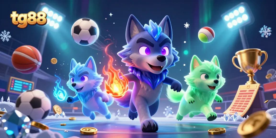 Join the excitement at tg88 with dynamic sports betting elements and enchanting wolf spirits.