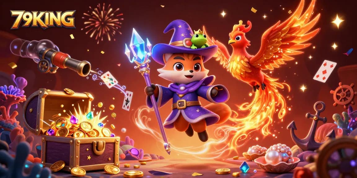 Engage in thrilling gameplay at 79KING's vibrant online casino, featuring dynamic treasures and magical elements.