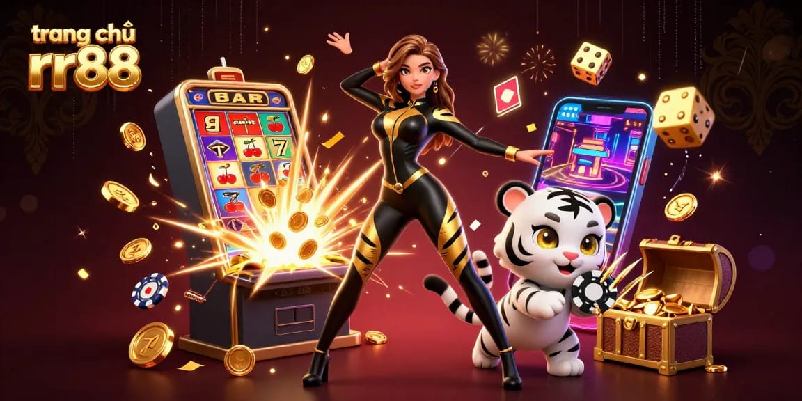 Engage with exciting games at trang chủ rr88, featuring dynamic casino elements and thrilling imagery.