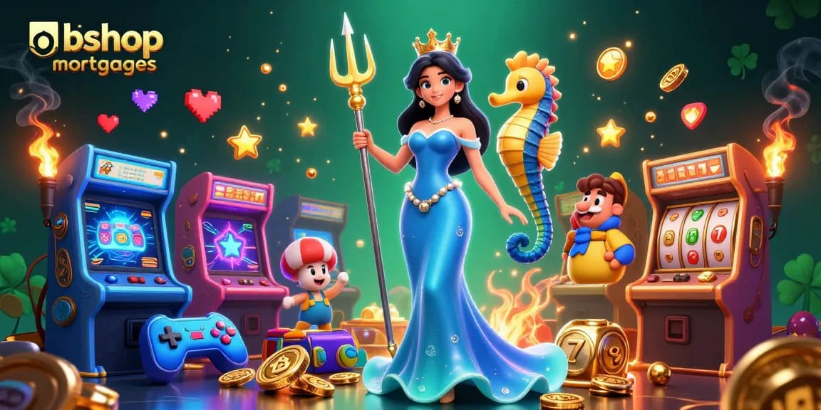Join the excitement at bishopmortgages while playing captivating 3D casino games amidst vibrant elements.