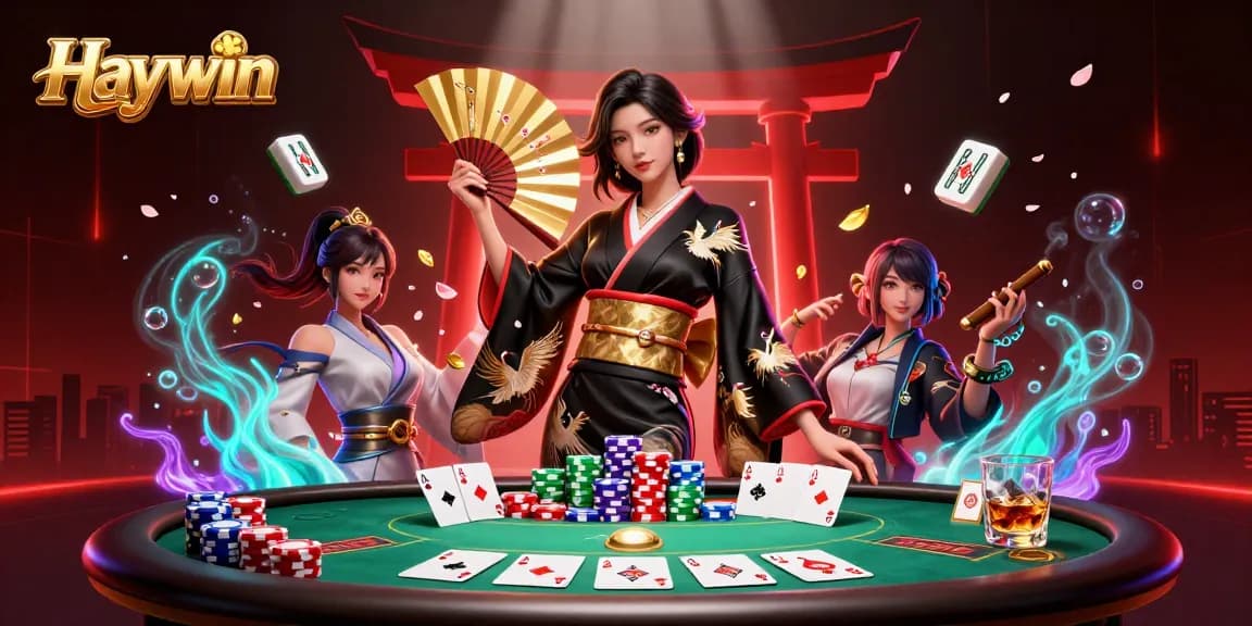 Experience a thrilling Haywin gaming scene with dynamic poker action and elegant visuals.