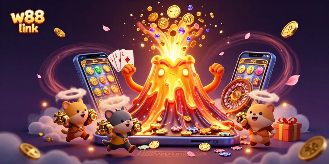 Engage in thrilling gameplay with the W88 link amidst treasures and casino events.