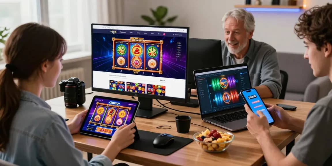 Players enjoying a user-friendly online slot gaming experience with Link Alternatif Cemeslot displayed on their devices.