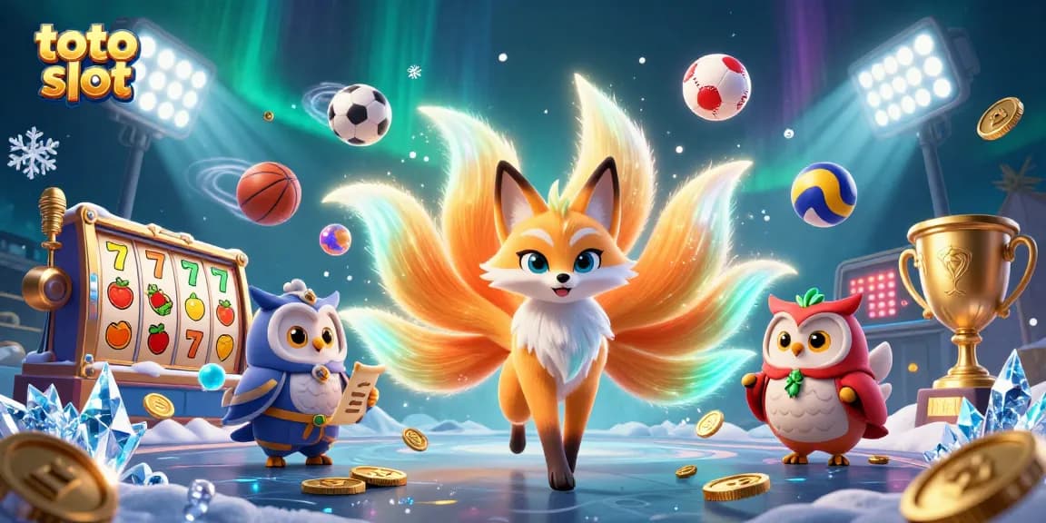 Experience thrilling gameplay with toto slot in a vibrant and dynamic casino illustration.