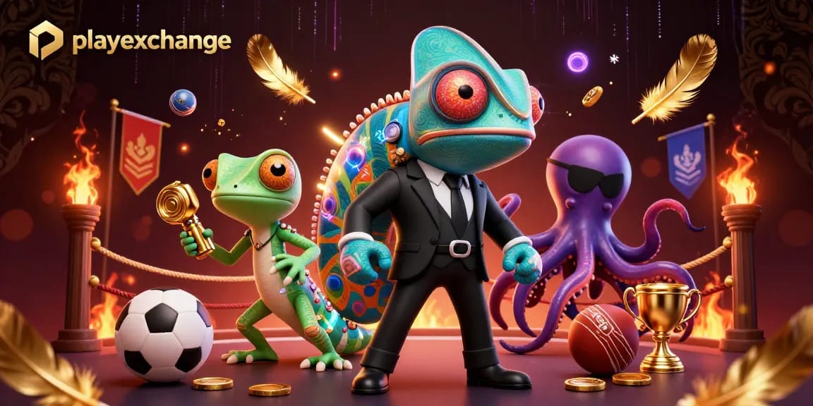 Engage in thrilling betting action with playexchange featuring dynamic characters and vibrant casino elements.