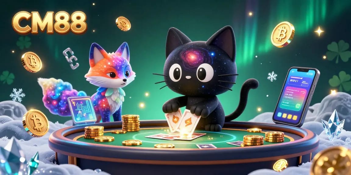 Experience the thrill of CM88 as the cosmic black hole cat enchants with golden chips and high-stakes allure.
