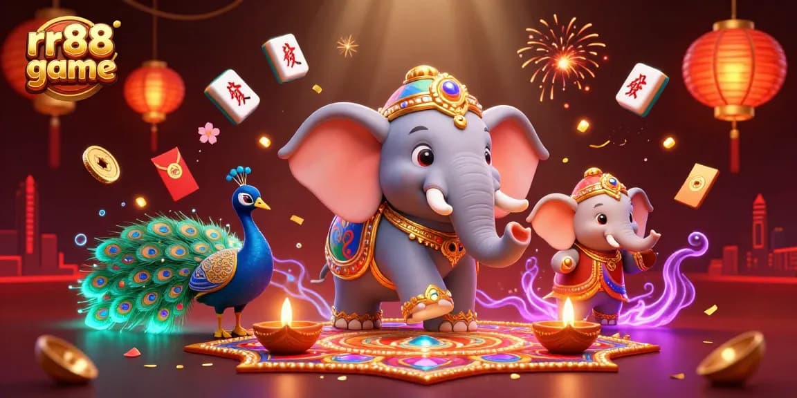 Engage with the rr88 game and explore vibrant casino thrills in this colorful 3D illustration.