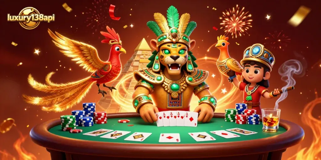 Join the excitement of luxury138api at the online poker table, beneath stunning 3D graphics.