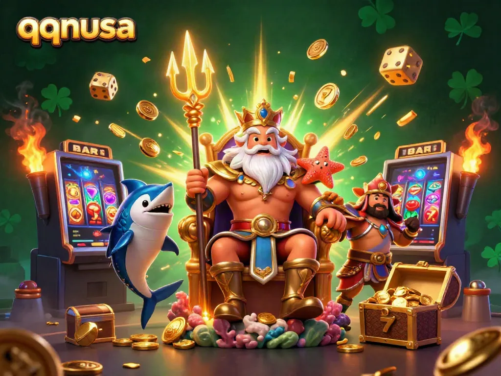 Experience thrilling gaming with qqnusa’s vibrant jackpot scene featuring Neptune and rich casino elements.