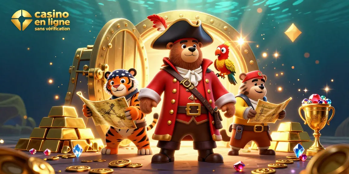 Experience the thrill of playing at a casino en ligne sans vérification with action-packed characters and treasure.
