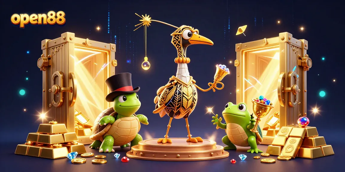 Experience thrilling gameplay at open88 with a lively bar scene featuring unique characters and sparkling treasures.