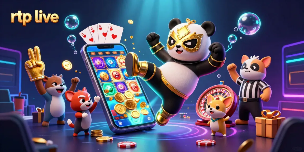 Engage with exciting rtp live slots featured in a vibrant dynamic casino scene.