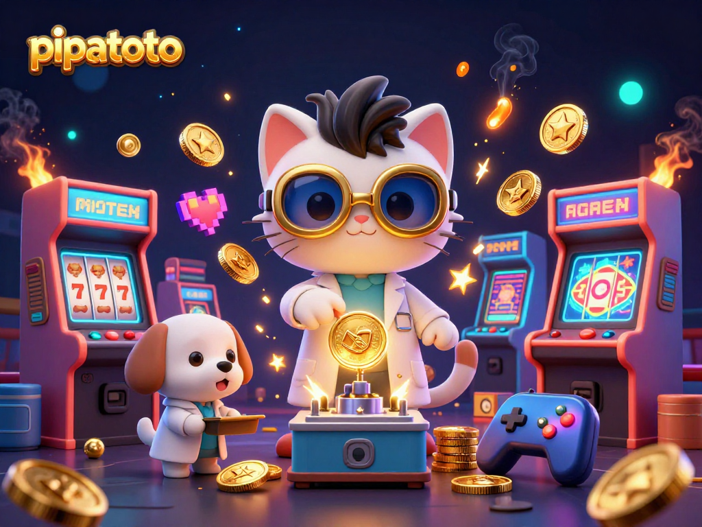 Experience winning moments with pipatoto through vibrant casino illustrations of joyful gaming fun.