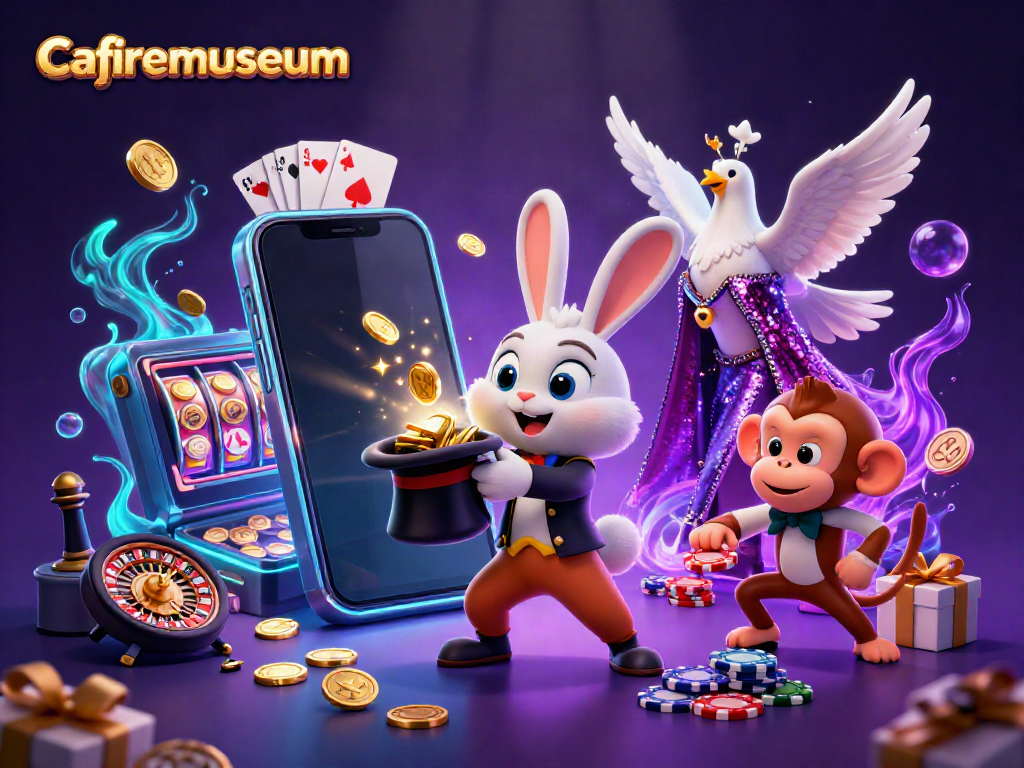 Experience the magic of cafiremuseum with vibrant casino characters and game elements.