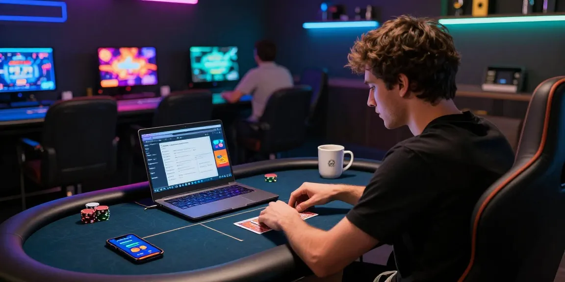 Experience the thrill of online poker gaming with Daftar Dominobet in a vibrant digital setup.
