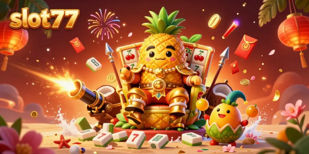Experience vibrant excitement with slot777 as playful characters celebrate a beach casino adventure with fun slot elements.