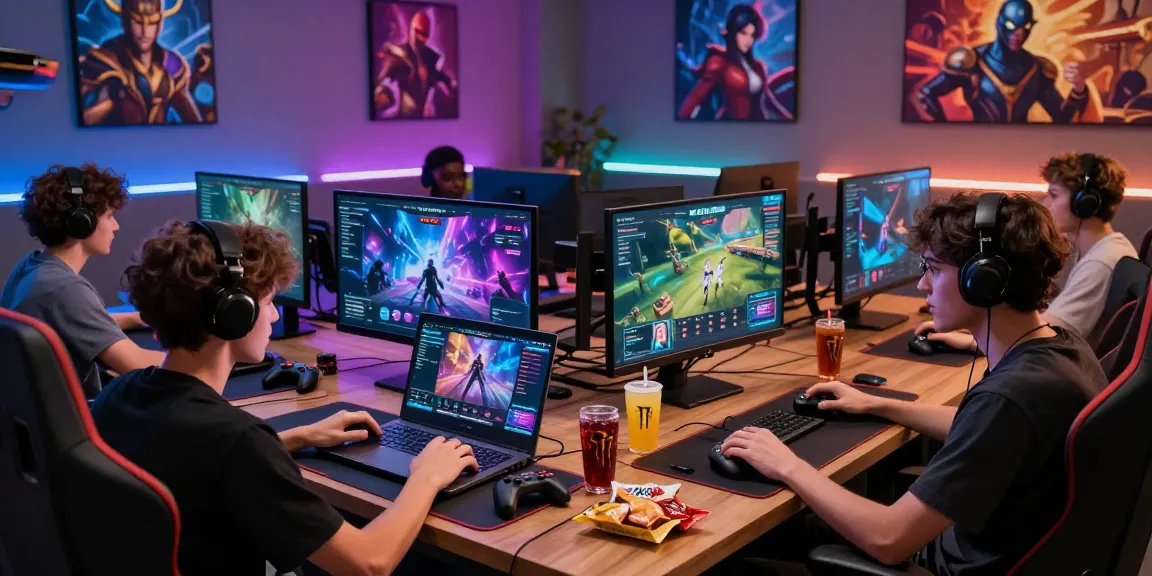 Pengalaman bermain di BATIK88 dengan pemain yang terlibat dalam permainan online di ruang gaming modern.