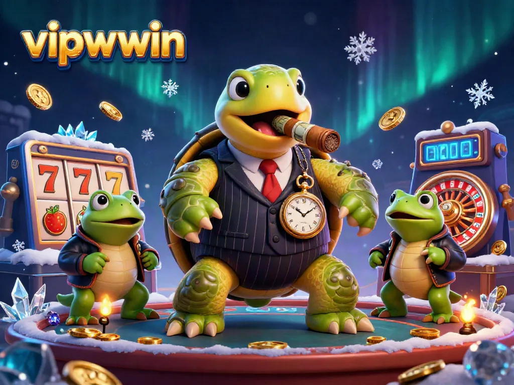 Experience thrilling gameplay with the vipwwin casino featuring a mobster turtle and dynamic slot elements.