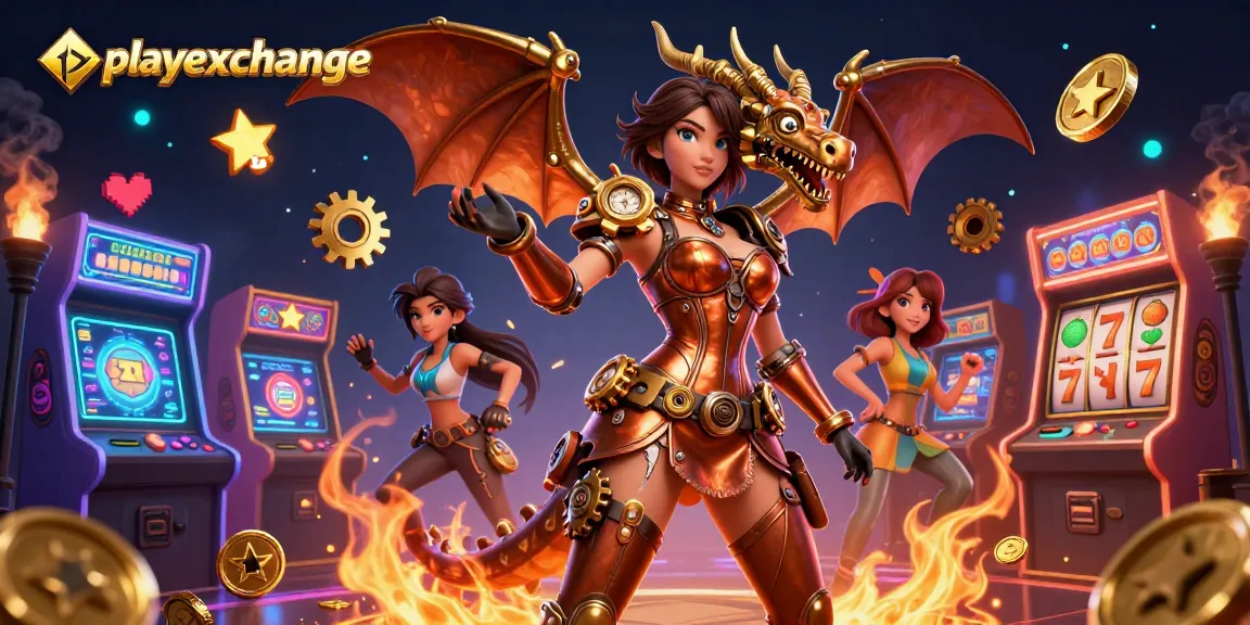 Experience engaging gaming visuals at playexchange with a stunning 3D casino-themed illustration.