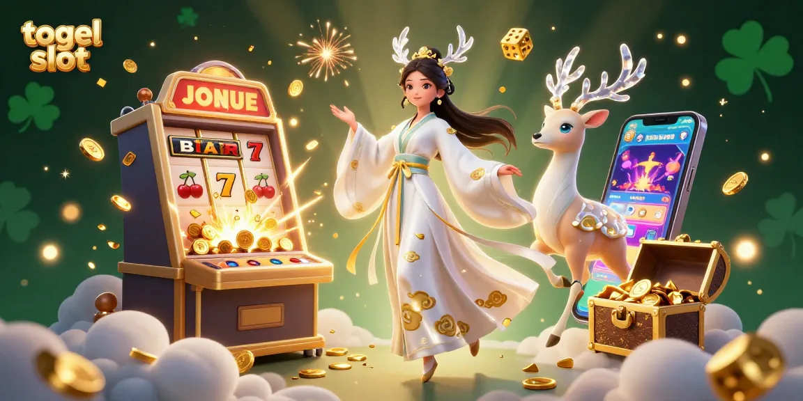 Experience thrilling gaming action with the togel slot, capturing excitement in a vibrant casino scene.