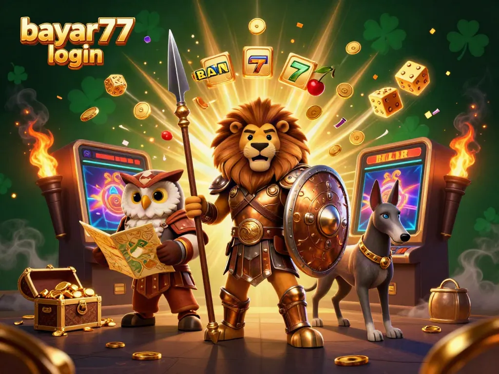 Experience seamless gameplay with bayar77 login amidst this vibrant casino scene.