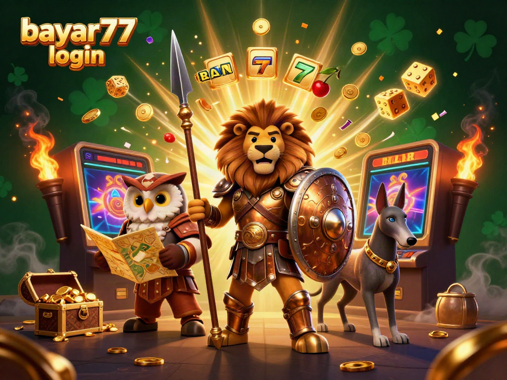 Experience seamless gameplay with bayar77 login amidst this vibrant casino scene.