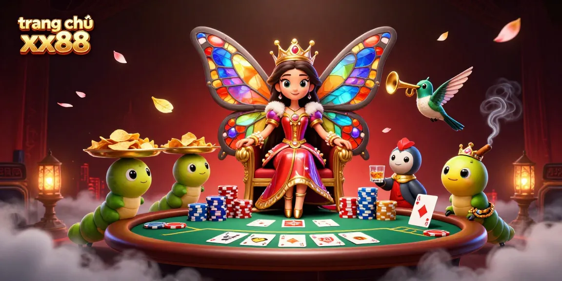 Engage in thrilling gaming at trang chủ xx88 with vibrant illustrations of poker excitement.