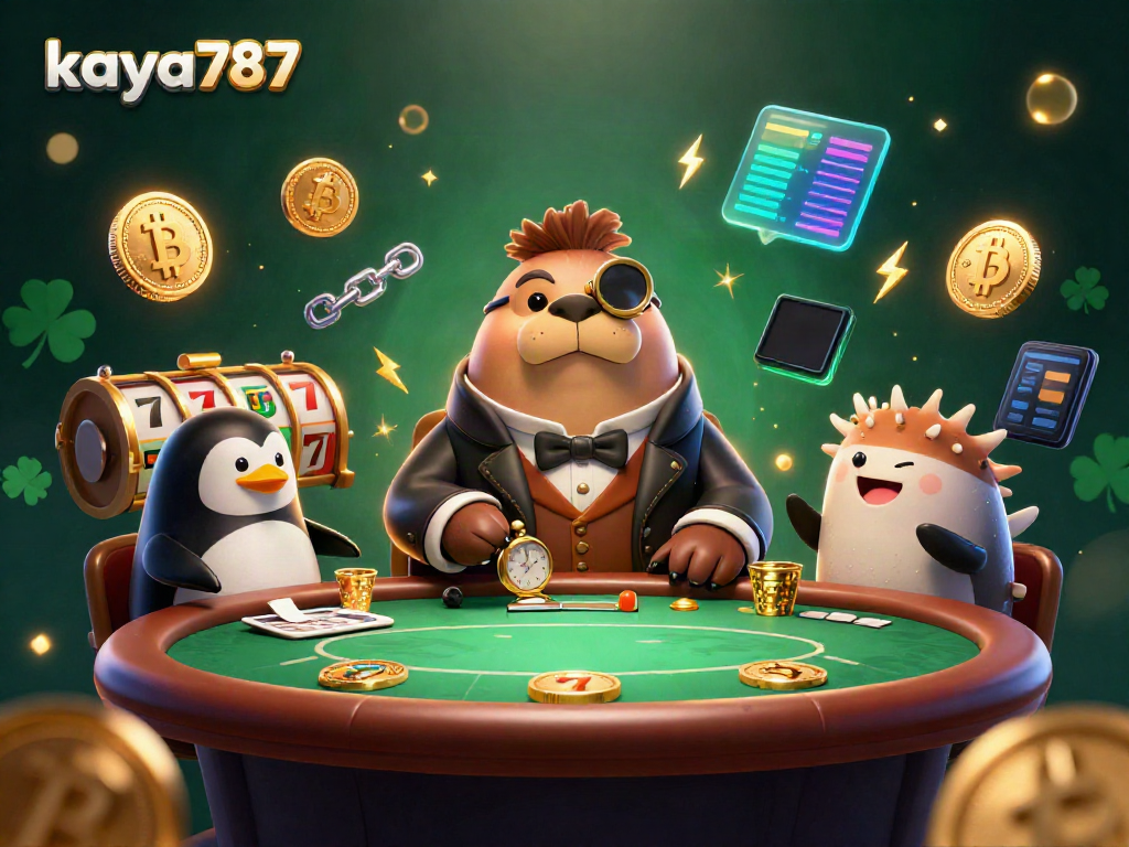 Experience thrilling gameplay with kaya787 at a vibrant underwater casino scene featuring quirky characters.