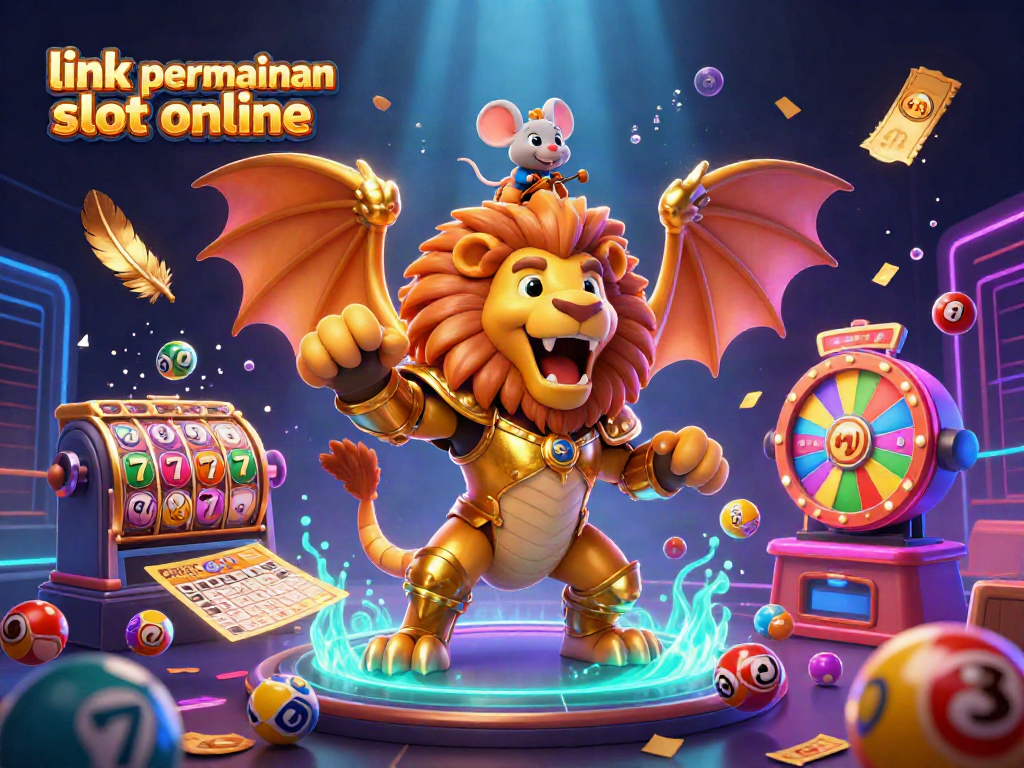 Permainan menarik dari tautan permainan slot online dengan karakter chimaera dan elemen kasino yang kaya.