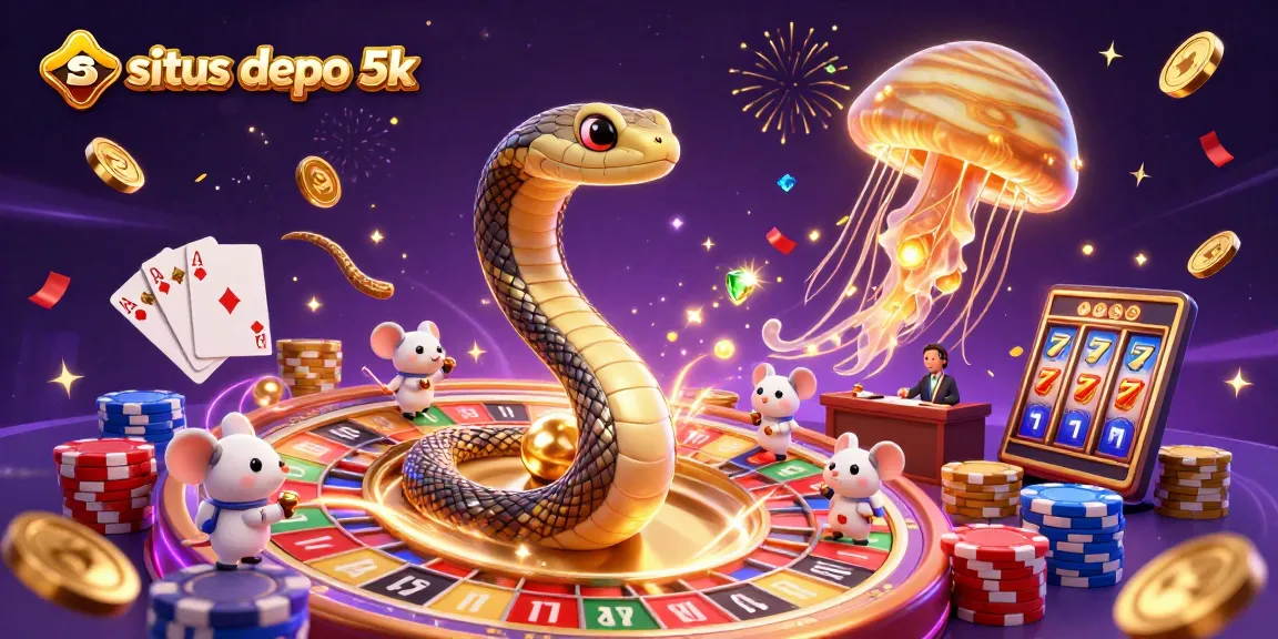 Place bets on the dynamic "situs depo 5k" roulette wheel with vibrant cosmic characters.