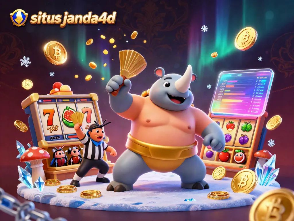 Gambarlah situs janda4d dengan karakter kejuaraan putaran golden yang memukau di latar belakang bertema kasino.