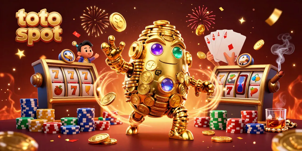 Engage with the thrilling toto slot experience amidst vibrant casino elements and rich visuals.
