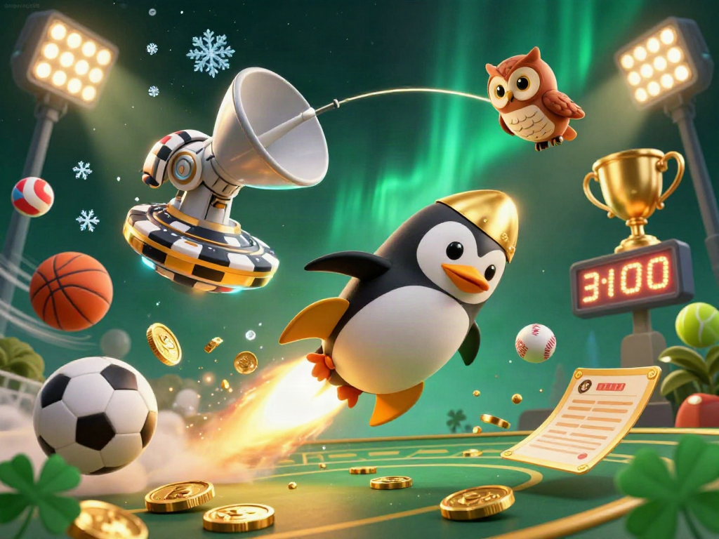Bet on excitement with dealpromo88 as golden coins and sports elements explode in this vibrant casino scene.