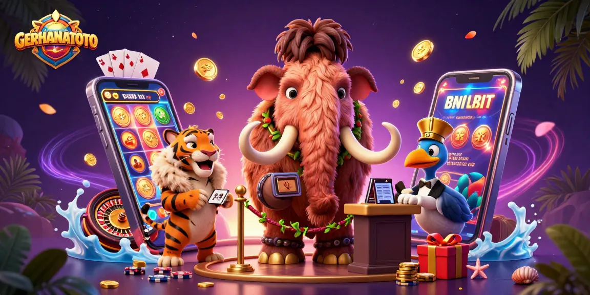 GERHANATOTO menghadirkan suasana kasino dengan karakter kartun 3D yang menarik untuk menarik pemain.