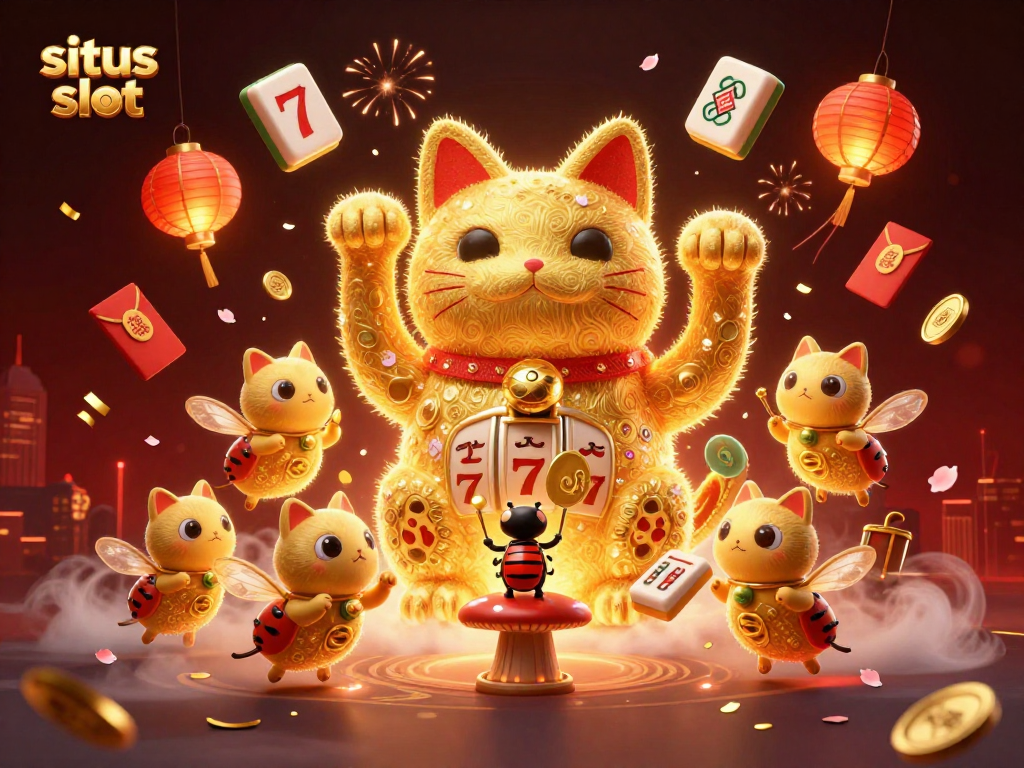 Menggandeng keberuntungan situs slot dengan kisaran simbol kasino yang penuh warna.
