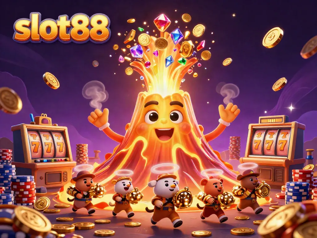 Menangkan jackpot slot88 dengan ilusi gunung berapi emas dan harta karun.