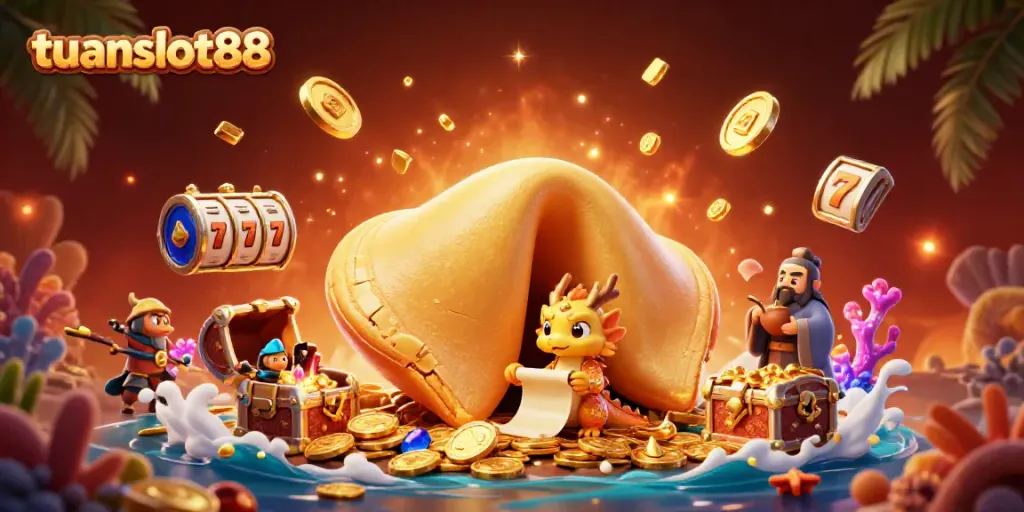 Slot bersama tuanslot88 menampilkan karakter lucu dan elemen kemenangan.