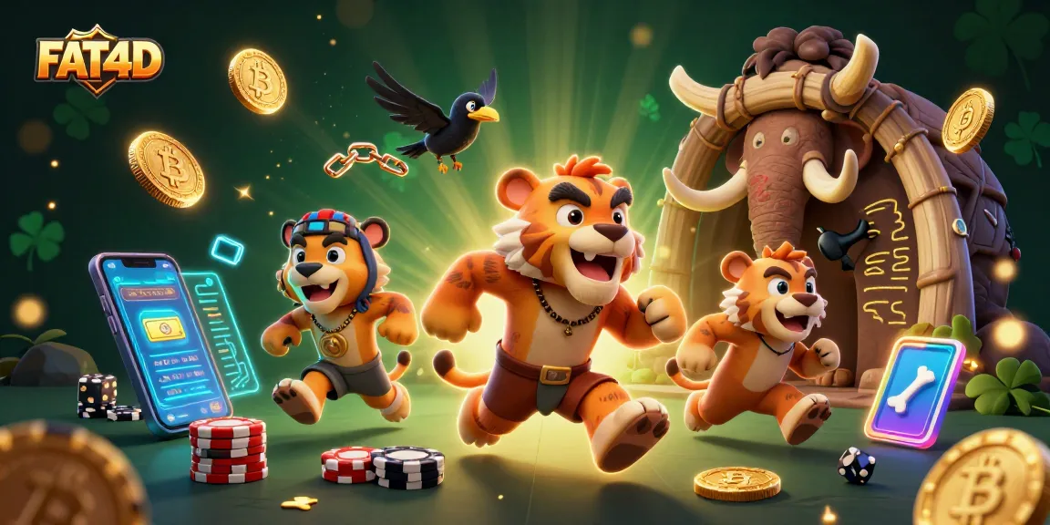 Engage in FAT4D's thrilling slots experience with prehistoric characters and crypto elements.