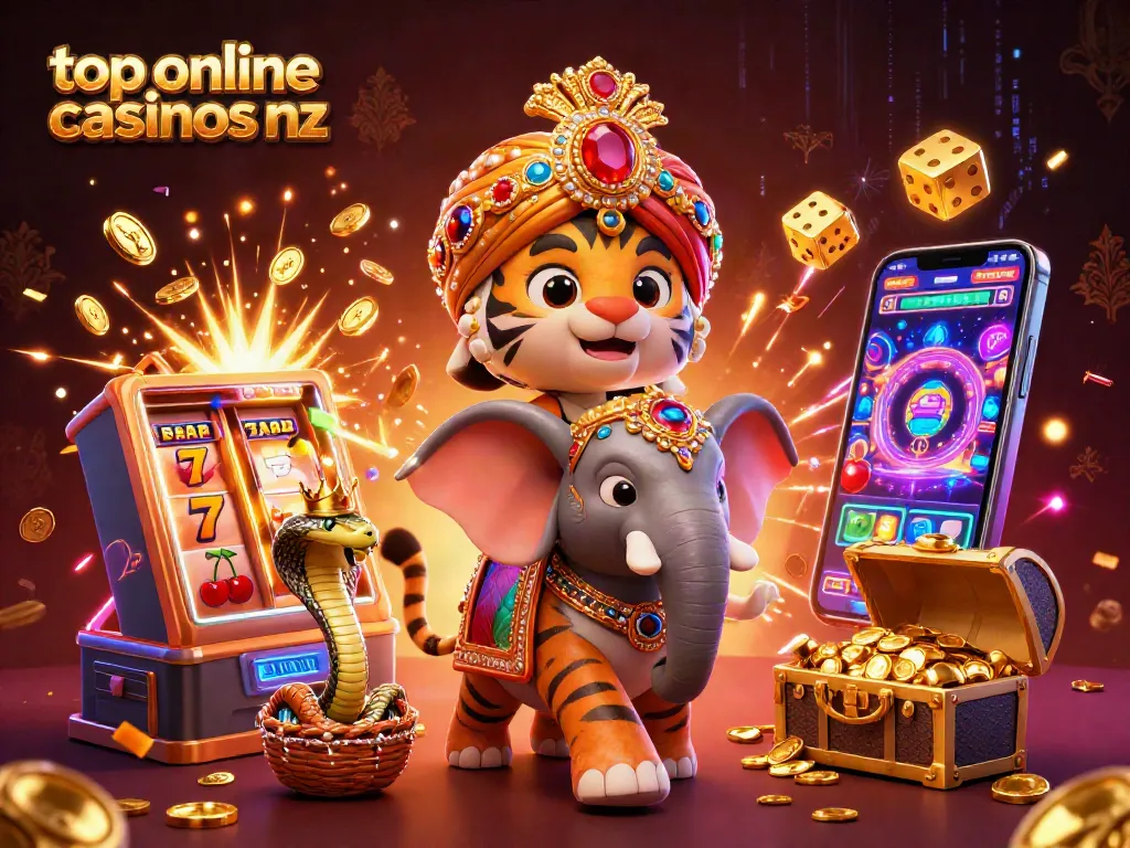 Engage with the top online casinos nz experience featuring vibrant 3D characters and casino elements.