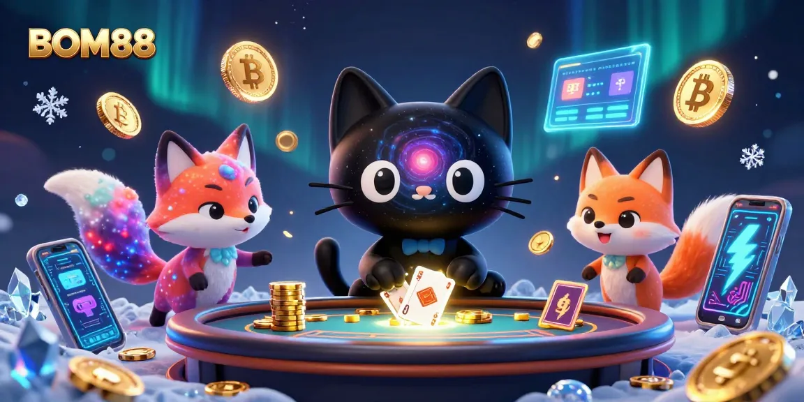 Experience thrilling gameplay at BOM88 with captivating casino-themed characters and dynamic 3D elements.
