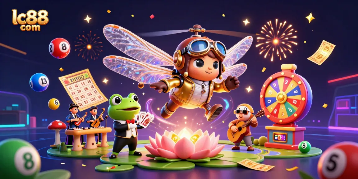 Catch exciting casino action at lc88 com with vibrant lottery elements and lively characters!